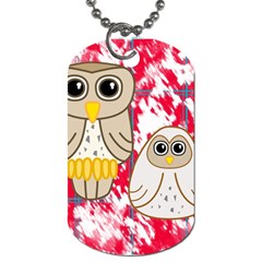 Two Owls Dog Tag (one Sided) by uniquedesignsbycassie