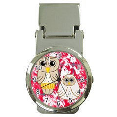 Two Owls Money Clip With Watch by uniquedesignsbycassie