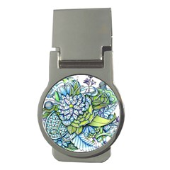 Peaceful Flower Garden Money Clip (round) by Zandiepants