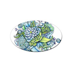 Peaceful Flower Garden Sticker (oval) by Zandiepants