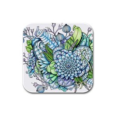 Peaceful Flower Garden 2 Drink Coasters 4 Pack (square) by Zandiepants