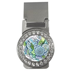 Peaceful Flower Garden 2 Money Clip (cz) by Zandiepants