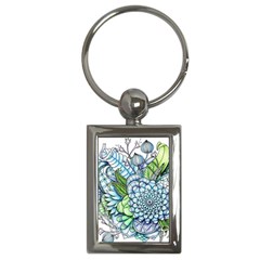 Peaceful Flower Garden 2 Key Chain (rectangle) by Zandiepants