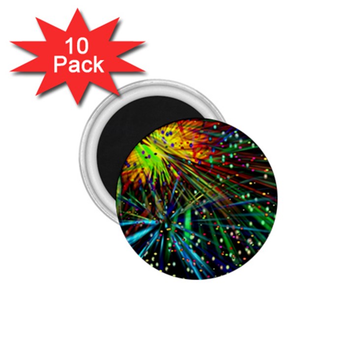 Exploding Fireworks 1.75  Button Magnet (10 pack)