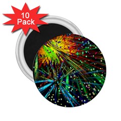 Exploding Fireworks 2 25  Button Magnet (10 Pack) by StuffOrSomething