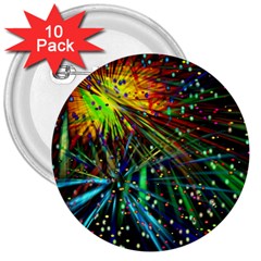 Exploding Fireworks 3  Button (10 Pack) by StuffOrSomething