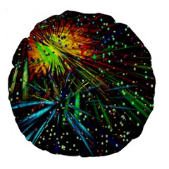 Exploding Fireworks 18  Premium Round Cushion  by StuffOrSomething