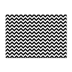 Black And White Zigzag A4 Sticker 10 Pack