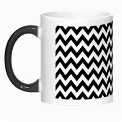 Black And White Zigzag Morph Mug by Zandiepants