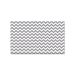 Grey And White Zigzag Sticker 10 Pack (rectangle) by Zandiepants