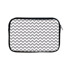 Grey And White Zigzag Apple Ipad Mini Zippered Sleeve by Zandiepants
