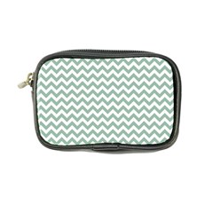 Jade Green And White Zigzag Coin Purse by Zandiepants