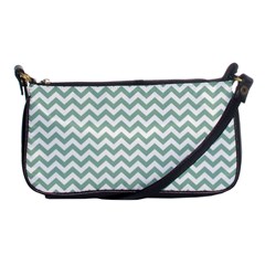 Jade Green And White Zigzag Evening Bag