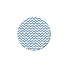 Blue And White Zigzag Golf Ball Marker by Zandiepants