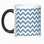 Blue And White Zigzag Morph Mug Left