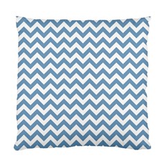 Blue And White Zigzag Cushion Case (two Sided)  by Zandiepants