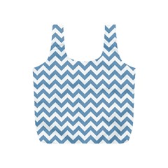 Blue And White Zigzag Reusable Bag (s) by Zandiepants