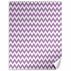 Lilac And White Zigzag Canvas 18  X 24  (unframed) by Zandiepants