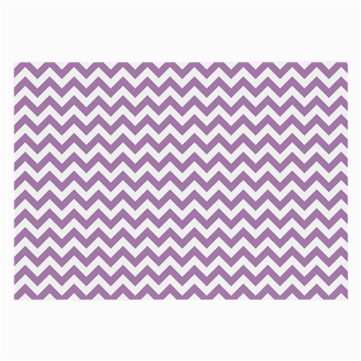 Lilac And White Zigzag Glasses Cloth (Large, Two Sided)