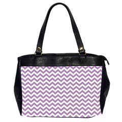 Lilac And White Zigzag Oversize Office Handbag (two Sides) by Zandiepants