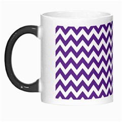 Purple And White Zigzag Pattern Morph Mug by Zandiepants