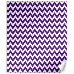 Purple And White Zigzag Pattern Canvas 20  X 24  (unframed) by Zandiepants
