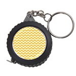 Sunny Yellow And White Zigzag Pattern Measuring Tape Front