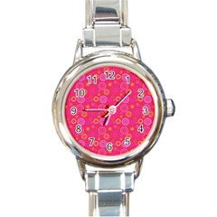 Psychedelic Kaleidoscope Round Italian Charm Watch by StuffOrSomething