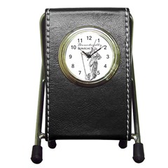 Domestically Disabled Stationery Holder Clock by StuffOrSomething