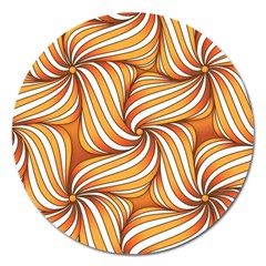 Sunny Organic Pinwheel Magnet 5  (round) by Zandiepants