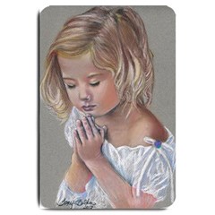 Prayinggirl Large Door Mat by TonyaButcher