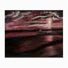 Pier At Midnight Glasses Cloth (small) by TonyaButcher