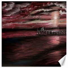 Pier At Midnight Canvas 12  X 12  (unframed) by TonyaButcher