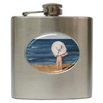 Mom s White Hat Hip Flask Front