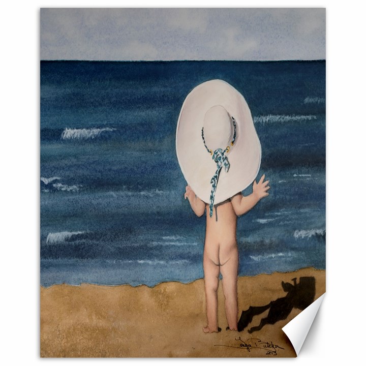 Mom s White Hat Canvas 16  x 20  (Unframed)