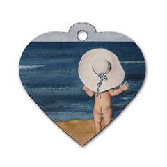 Mom s White Hat Dog Tag Heart (two Sided) by TonyaButcher