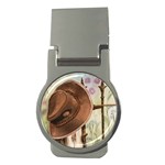 Hat On The Fence Money Clip (Round) Front