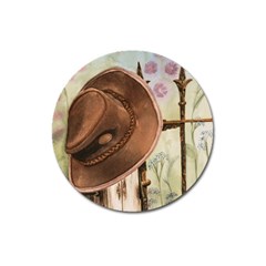 Hat On The Fence Magnet 3  (round) by TonyaButcher