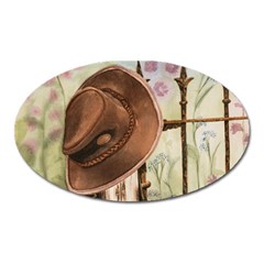 Hat On The Fence Magnet (oval) by TonyaButcher