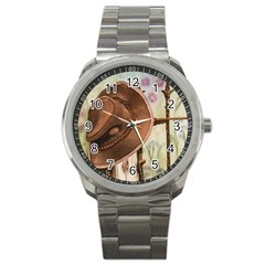 Hat On The Fence Sport Metal Watch by TonyaButcher