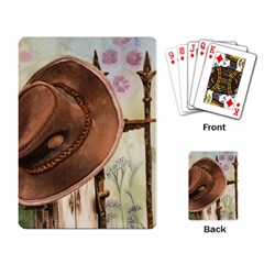 Hat On The Fence Playing Cards Single Design by TonyaButcher