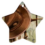 Hat On The Fence Star Ornament (Two Sides) Back