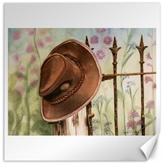 Hat On The Fence Canvas 20  X 20  (unframed)