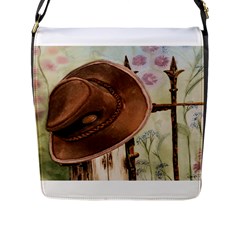 Hat On The Fence Flap Closure Messenger Bag (large) by TonyaButcher