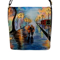 Just The Two Of Us Flap Closure Messenger Bag (large) by TonyaButcher