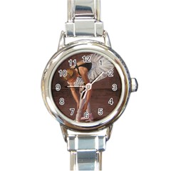 Ballerina Round Italian Charm Watch