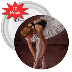 Ballerina 3  Button (10 Pack) by TonyaButcher