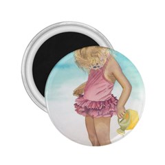 Beach Play Sm 2 25  Button Magnet by TonyaButcher