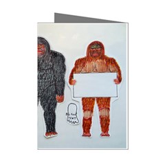 3 Bigfoot, H, A, S, On White, Mini Greeting Card (8 Pack) by creationtruth