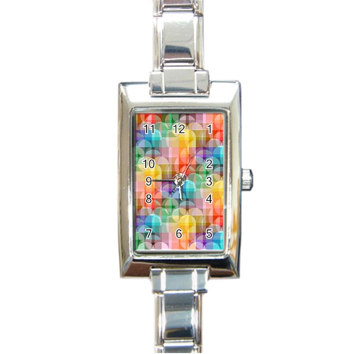 circles Rectangular Italian Charm Watch